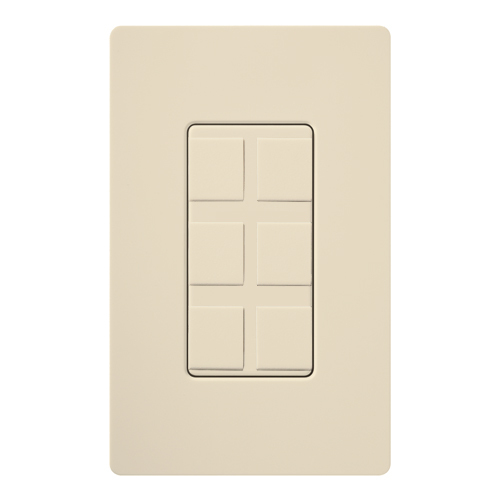 Claro 6-Port Frame, Satin, field customizable in eggshell