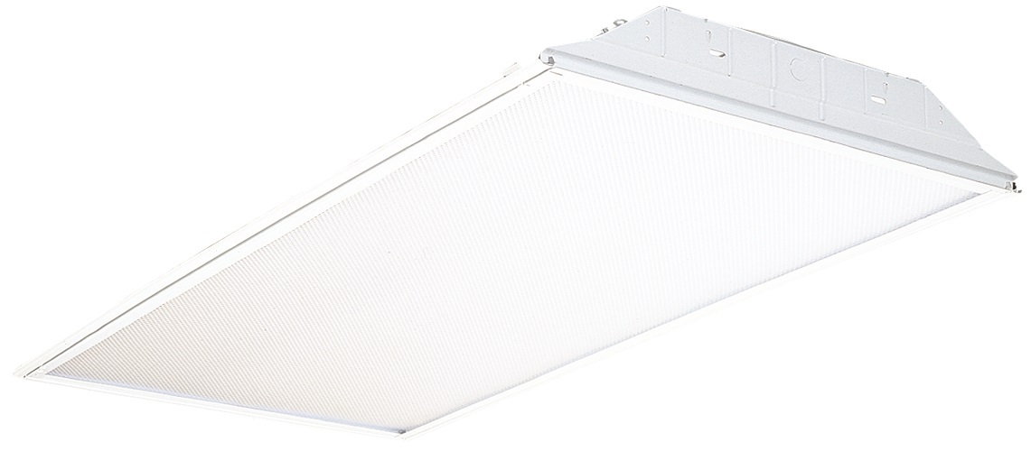 General Purpose T8 Lensed Troffer 2' wide, Two lamps, 32W T8 (48''), #12 pattern acrylic, MVOLT, 120-277V, T8 electronic ballast, SKU - 250609