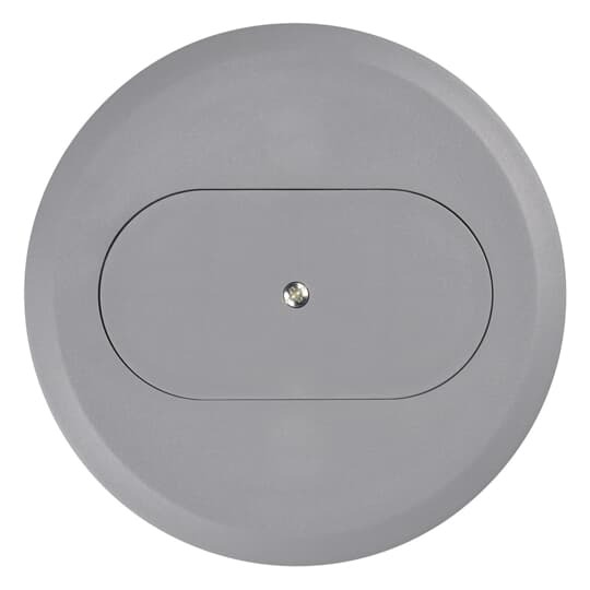 Cover for Round Floor Box, Diameter 5.69 Inches, Color Slate, Non-Metallic, For use with Duplex Devices