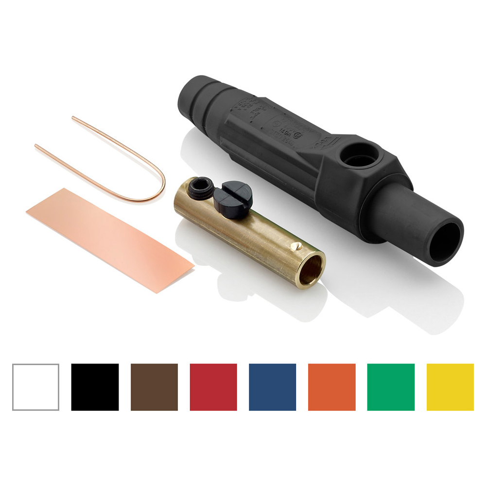 15 Series Single Pole Cam-type Female Detachable Plug, Taper Nose, Single Set Screw, Sleeve With Thermoplastic Screw, 600 Volts Rated Up To 150 Amperes-Green