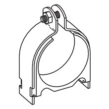 Eaton B-Line series Vibra-Clamp vibration and cushion clamp, 3.13" H x 2.33" L x 1.25" W, Yellow zinc chromate, 800 Lbs load cap