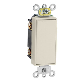 15-Amp 120/277-Volt Decora Plus Rocker 3-Way AC Quiet Switch, Light Almond