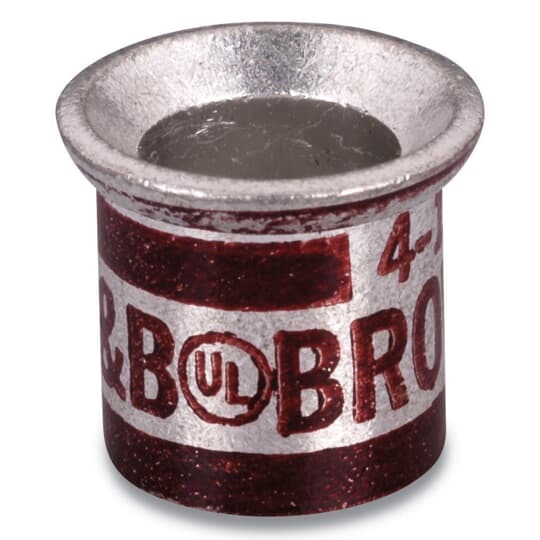 Copper Cable Joint, Wire Range Min: 6 #8 Str, Max: 2 #4 with 2 #8 Sol or Str, Tin Plated, Black Die