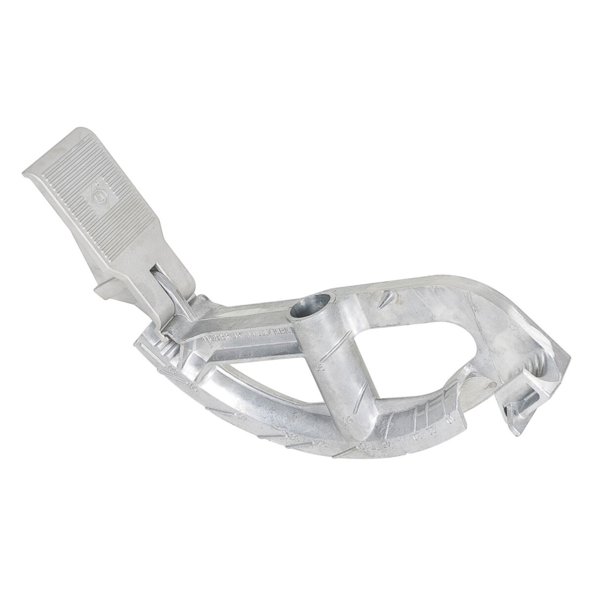 Site-Rite Aluminum Hand Bender Head for 1-1/4" EMT, 1" Rigid/IMC.  Sighting system featuring cast-in, readable markings on the bender heads and a finish that provides for the best visibility in low-light.  Strong, stable square hook design.  1-1/2" bender heads both offer the power pedal feature with a larger foot area on the head for greater control, stability and leverage.  Bender head has enlarged foot pedal and increased toe room to ensure greater control, stability and leverage.  Bender handle has a consistent diameter, offering a bigger grip area, while still straight up and down for fast 30 degree bends.  Lifetime Limited Warranty.