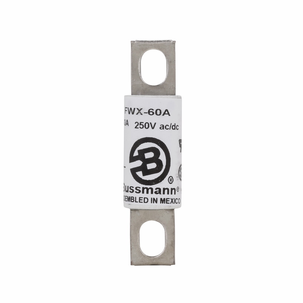 Eaton Bussmann series FWX high speed fuse, 600V, 50A RMS, 200 kAIC Vac, 50 kAIC at 250 Vdc, Non Indicating, High speed fuse, Blade end X blade end, Stud