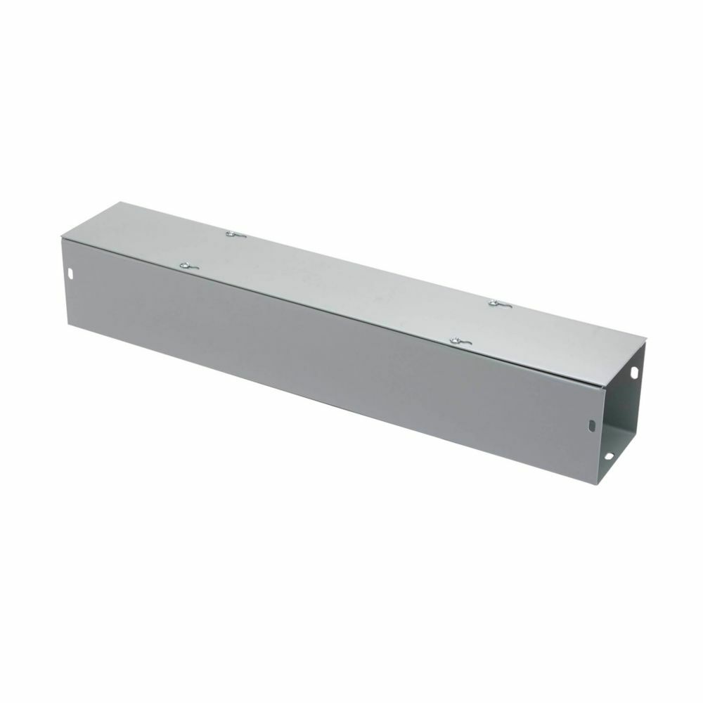 wiring trough, 10" height, 12" length, 10" width, G NK wireway, Thru holes, No knockouts, Screw cover, NEMA 1, Steel, Plated screws, ANSI 61 gray, 14 gauge