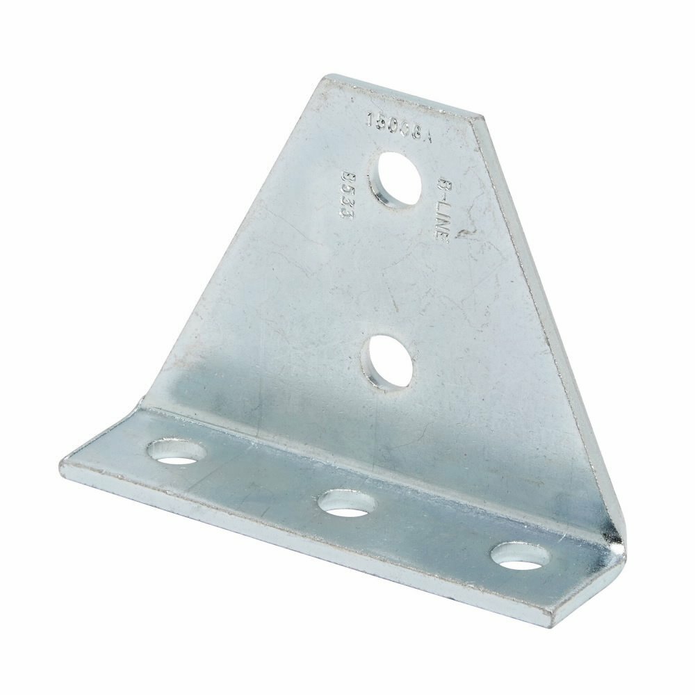 Eaton B-Line series shelf angle and brackets, 5.37" H x 4.12" L x 1.62" W, Steel, Electro-plated