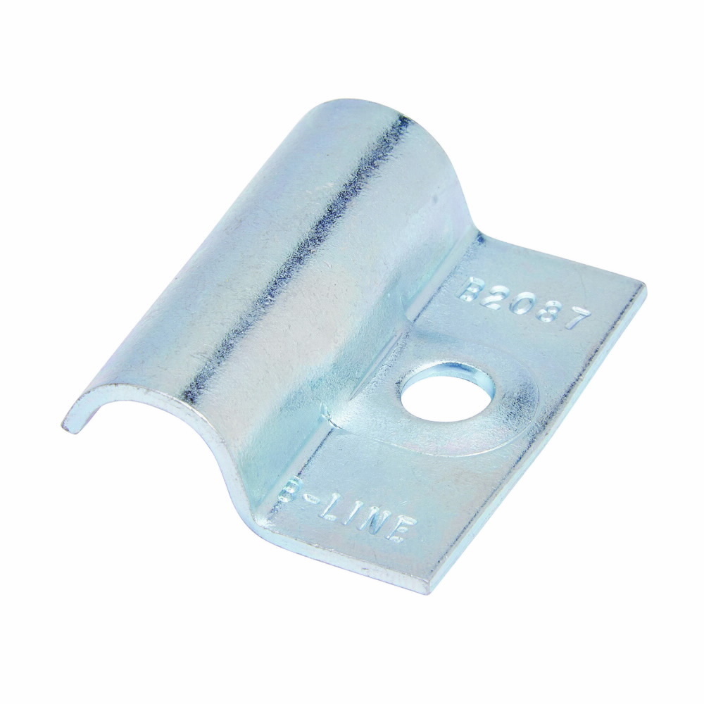 Eaton B-Line series tubing clamp and pipe guide, 0.1250" H x 0.37" L x 1.62" W, Steel