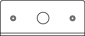 SGL GANG PLATE W/1/2 IN. OPNG