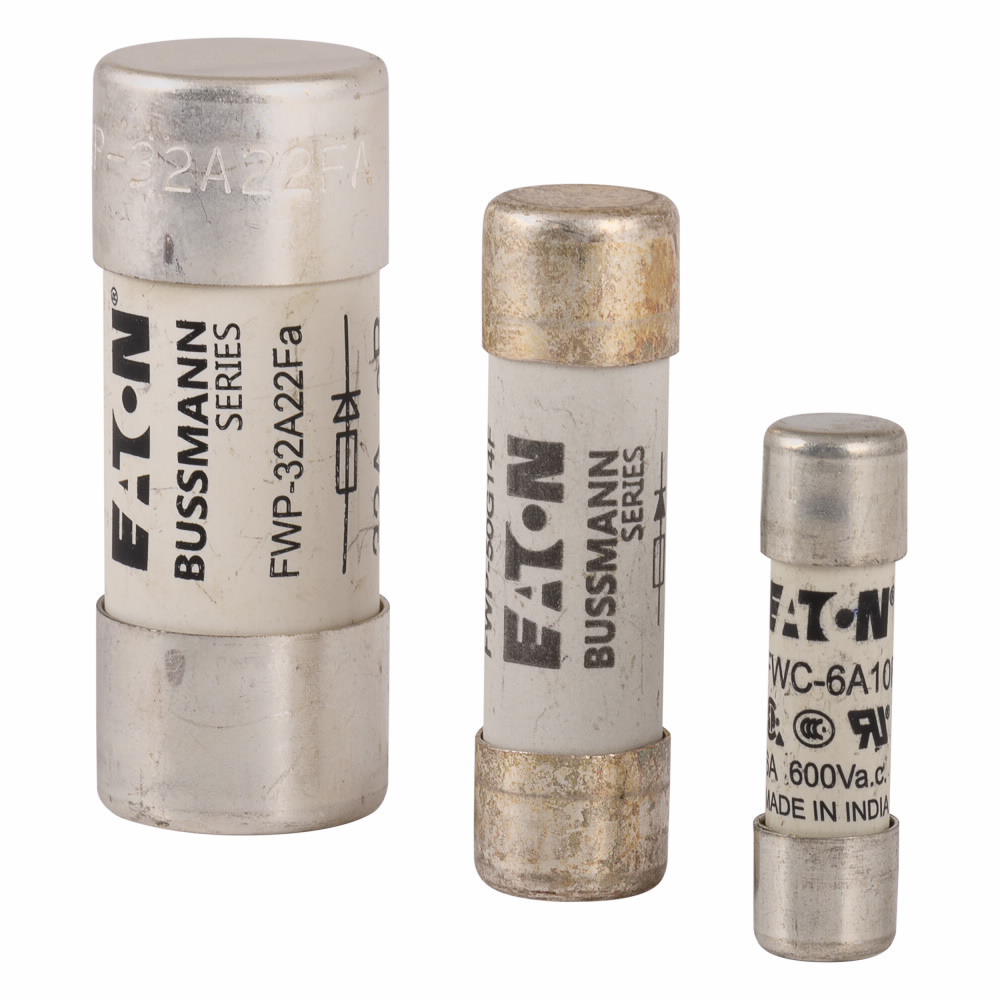 Eaton Bussmann series low voltage cylindrical fuse, 500V, 20A, 120 kAIC, CHM fuse holder, fuse, Ferrule end X ferrule end, Class C gL/gG, Cylindrical, Ceramic body, Silver-plated copper endcap