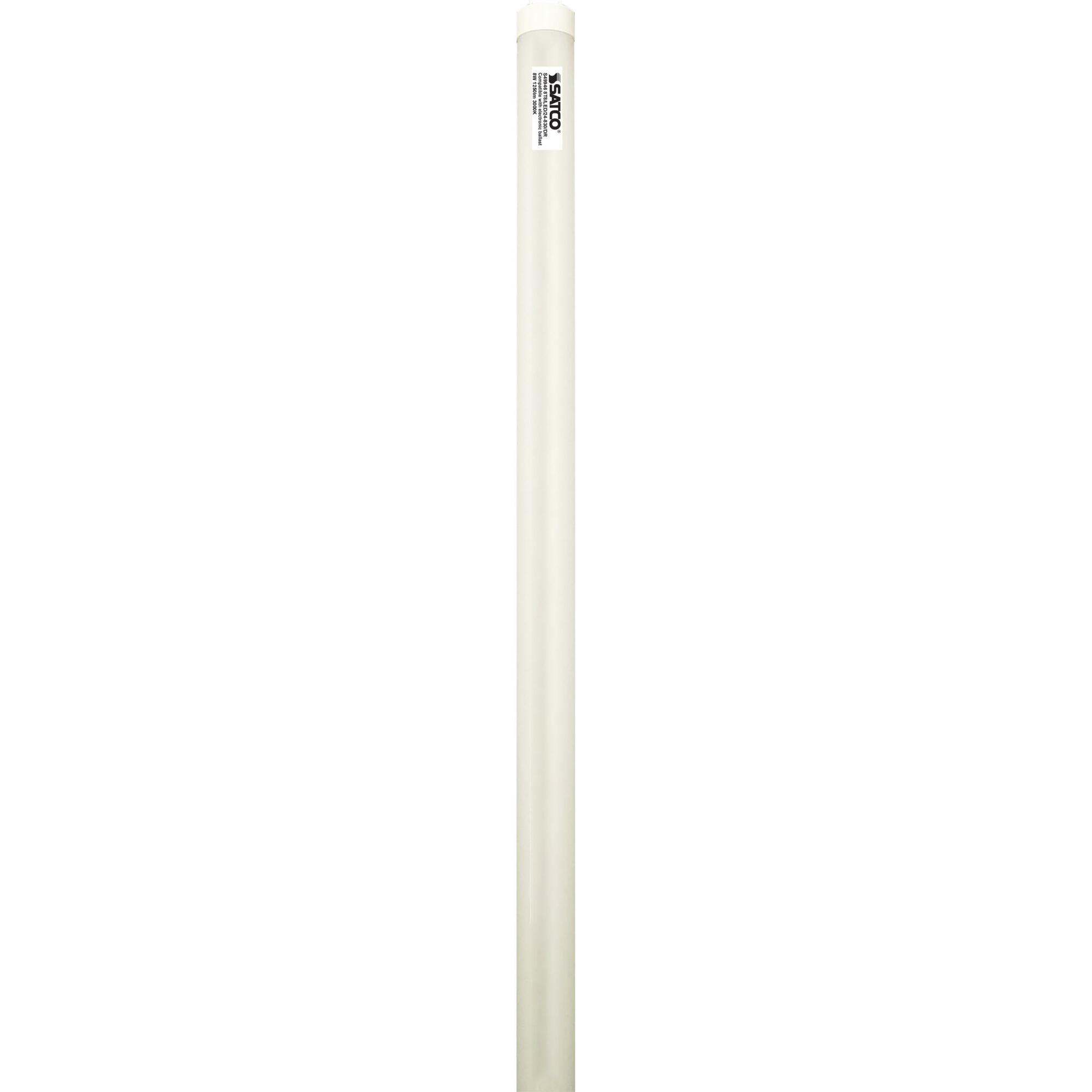 8 Watt 2 Foot LED T8 Lamp - Medium Bi Pin Base - 3000K - 50000 Average Rated Hours - 1250 Lumens - Type A - Ballast Dependent