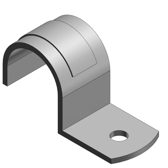 3/4 Inch, One Hole Pipe Strap, Stainless Steel, For Use with Rigid/IMC Conduit