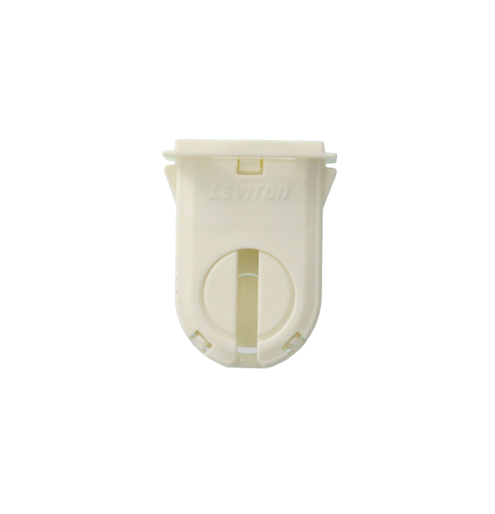 Fluorescent Lampholder, Lamp Center 660W-600V, Slide-On Mounting, White