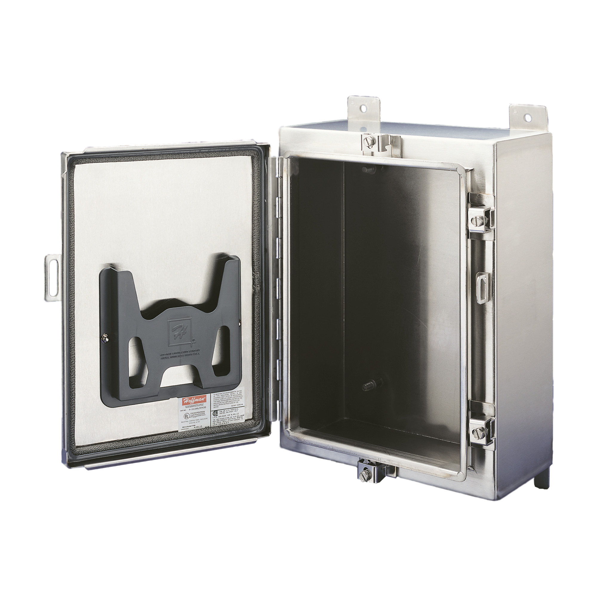 Wallmount Hinged with Clamps EMC Type 4X, 48x36x8, Brushed, SS 304