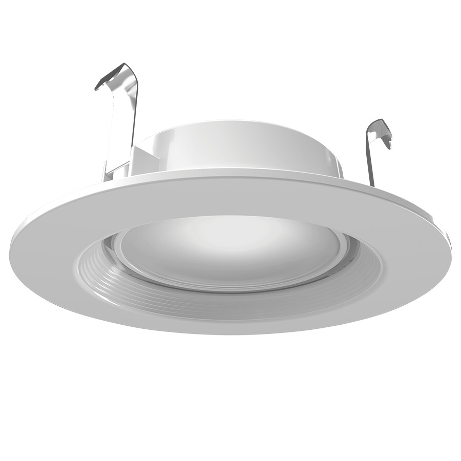 4" RETROFIT 8W 5CCT 120V TRIAC BAFFLE WHITE W/ NIGHT LIGHT