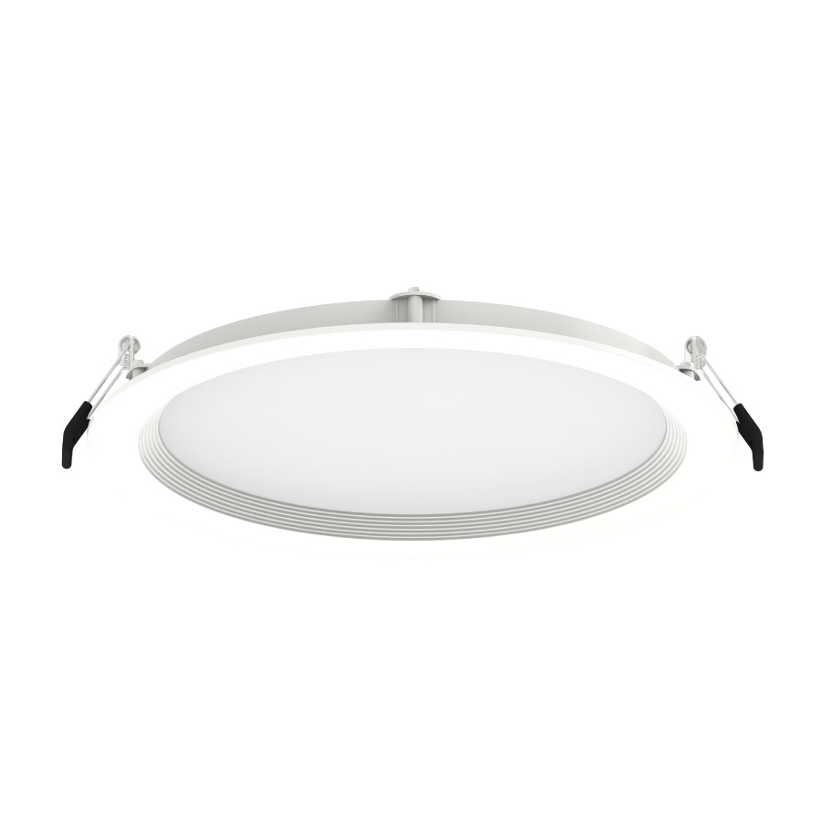 Recessed Downlights 1800 Lumens Wafer Edge-Lit 8W 8 Inches Round 90CRI Adjustable 2700/3500/4000/5000K 277V White Baffle