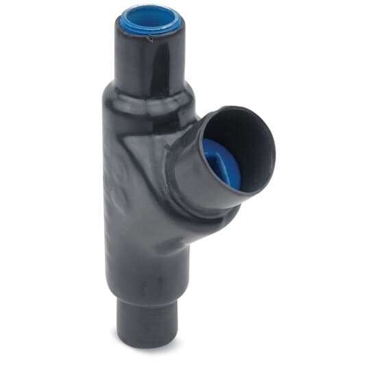 PVC Double-Coated Conduit Sealing Fitting, EYS Series for Hazardous Locations, for Sealing in Vertical or Horizontal Position, Male and Female Hub, Hub Size 2 Inch/53 Metric, Ductile Iron, Gray