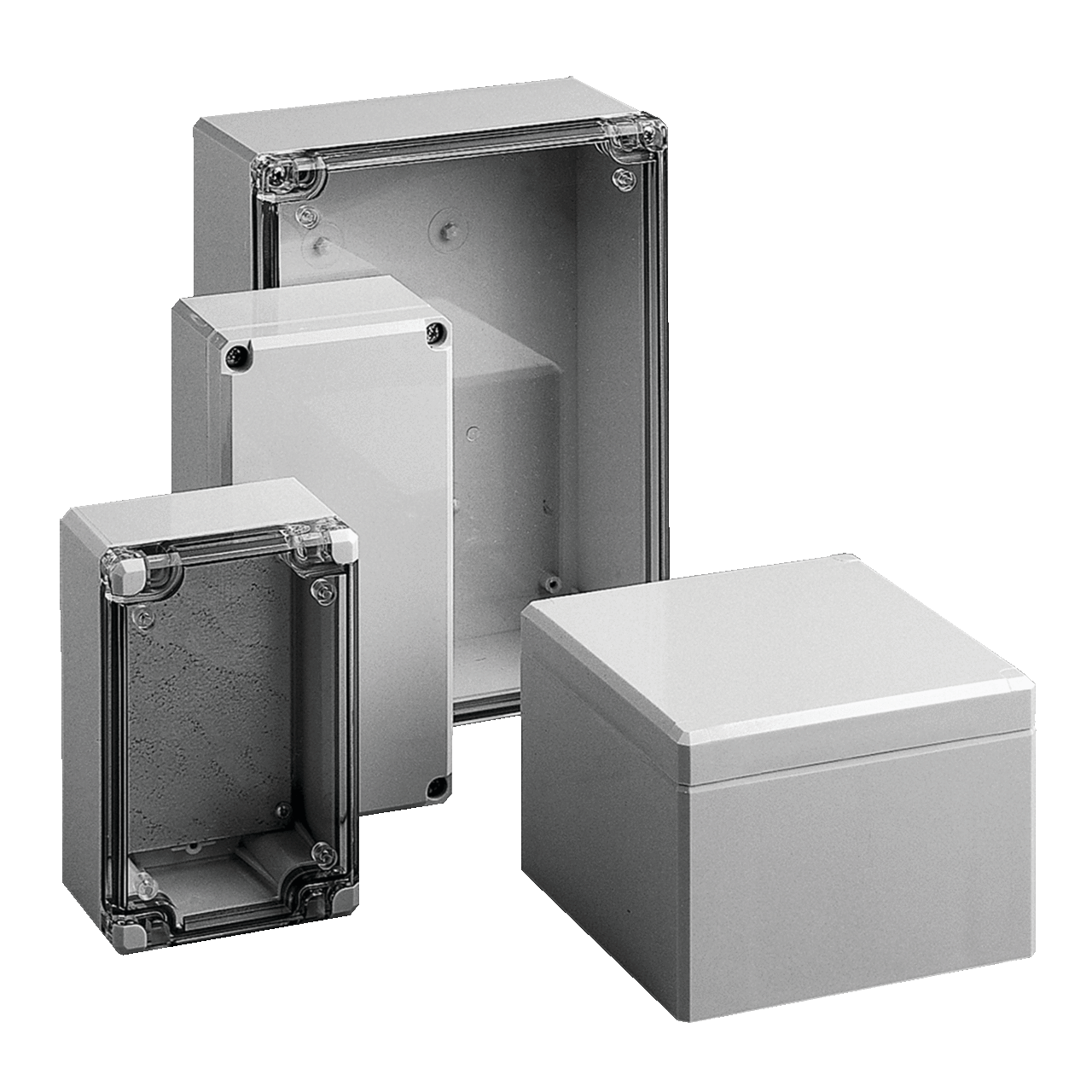 QLine D Enclosure Type 4X, 120x80x56mm, Light Gray, Polycarbonate