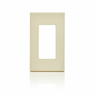 1-Gang Decora Plus Wallplate Screwless Snap-On Mount, Light Almond