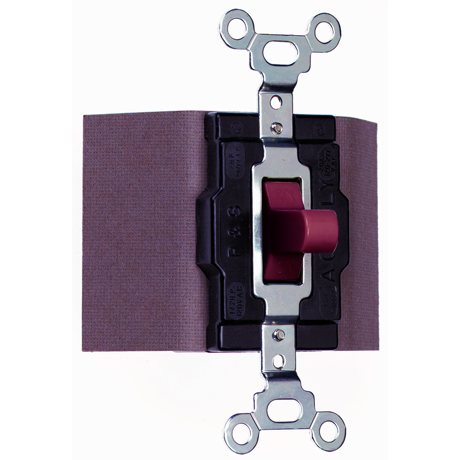 Single Pole, Double Throw Manual Control Switch, 20 amps, 120/277 volts, Brown.