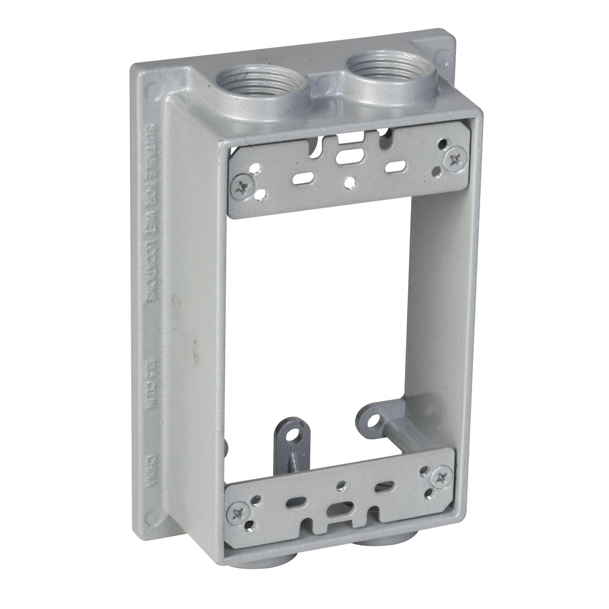1-Gang 1/2 in. 4-Hole Extension Ring - Gray