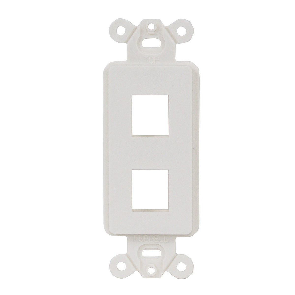 Phone/Data/Multimedia Component, StyleLine Outlet Frame, 2-Port, Office White
