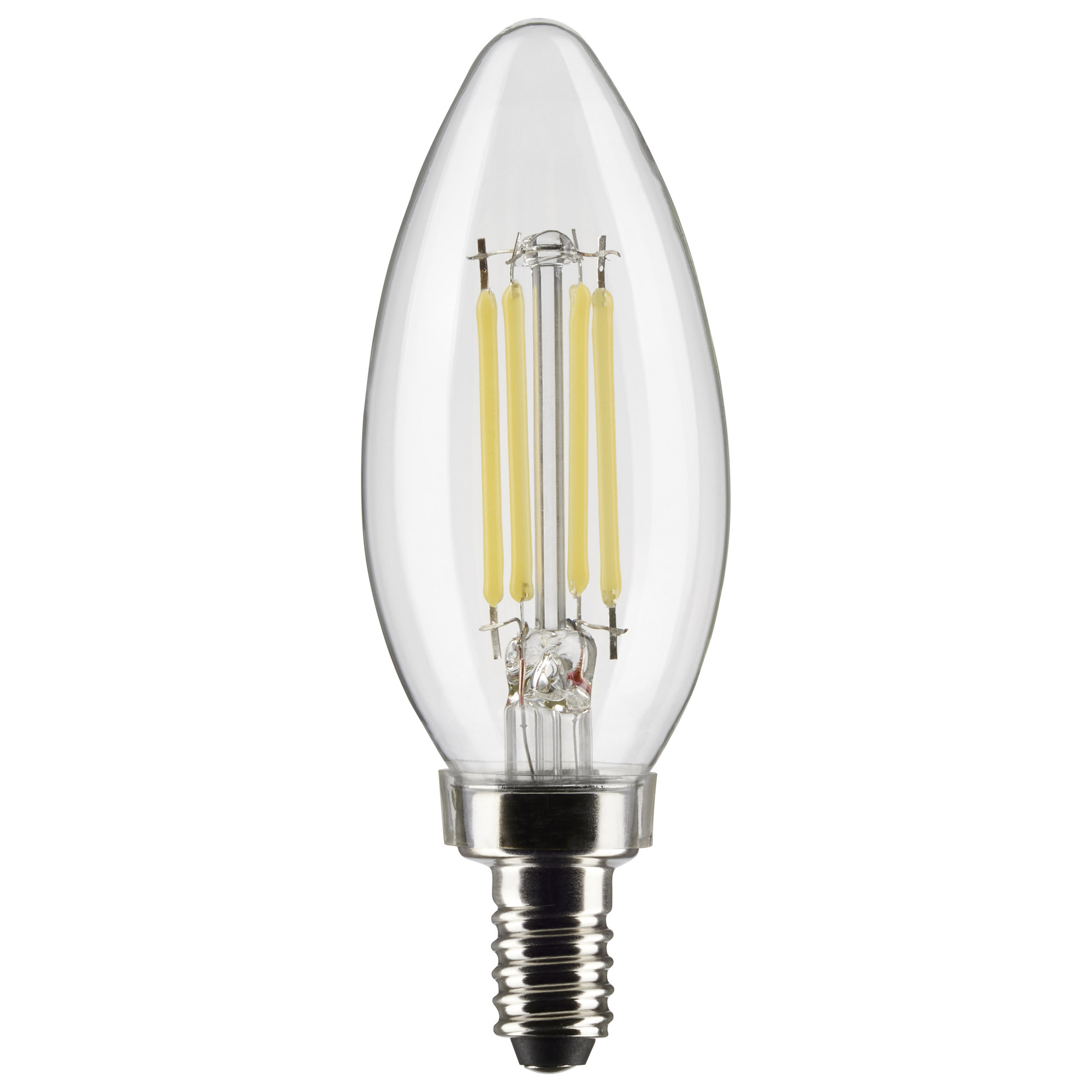 5.5 Watt B11 LED Lamp - Clear - Candelabra Base - 90 CRI - 4000K - 120 Volts