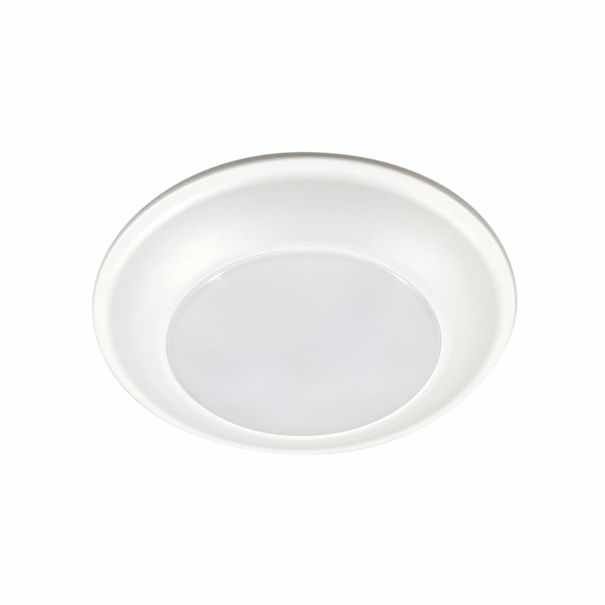6" LED surface light, 900 lumens (nominal), 90 CRI minimum, 3000K CCT, 120V 60Hz, LE and TE phase, matte white flange cut 10 percent dimming, Qty 12 bulk pack (not for individual sale)