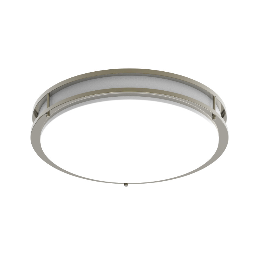Surface & Flush Mounts 2200 Lumens Crv Field Adjustabled Flush Mounted Decorative 18 Inch Round 32W 90CRI Selectable 2700/3000/3500/4000/5000K 120V Brushed Nickel