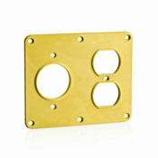 1-Gang, 1.56-Inch Diameter Single Receptacle, 1-Gang, Duplex Receptacle Coverplate, Yellow