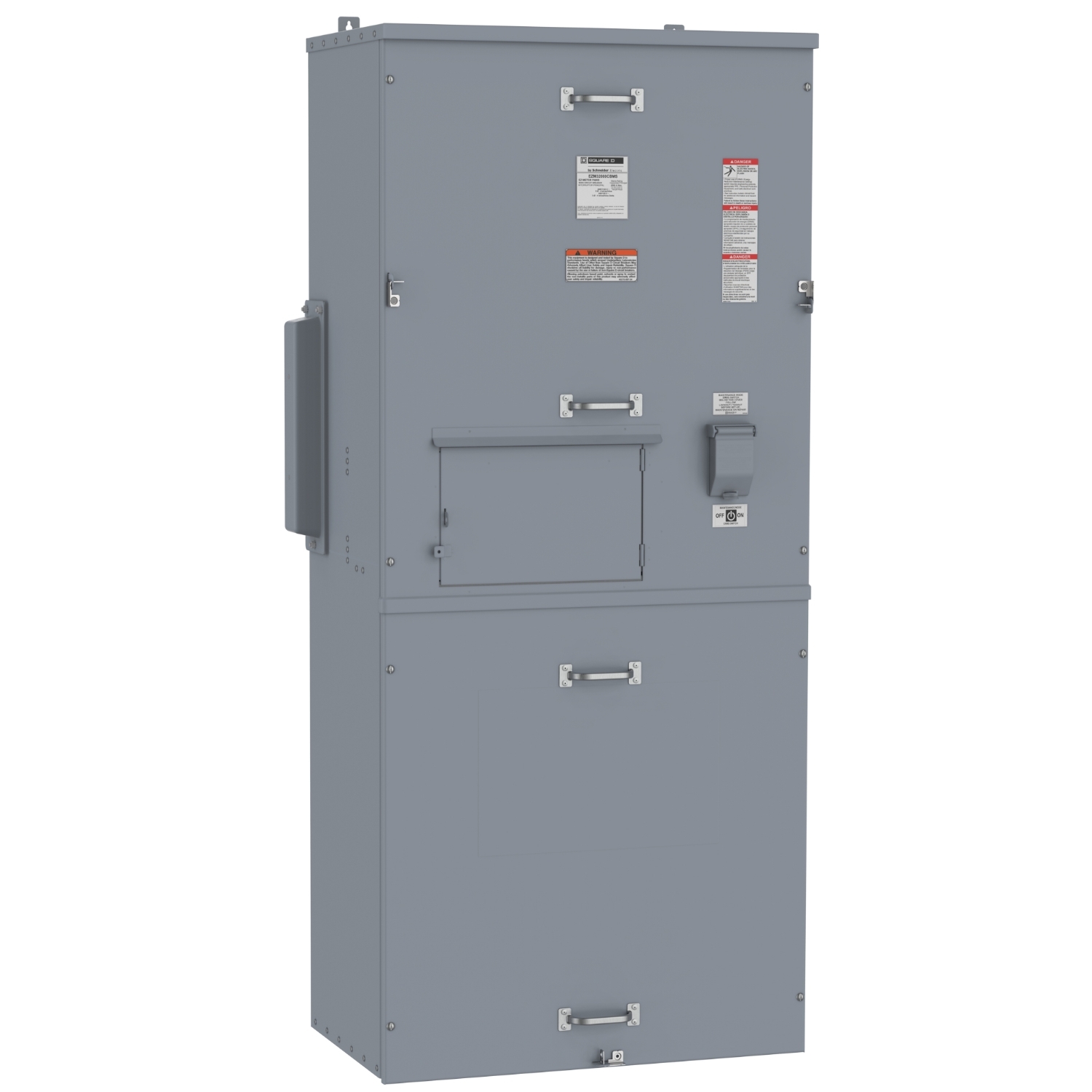 Main circuit breaker unit, EZ Meter-Pak, 2000A, 240VAC max, 3ph/4W, 1200A bus, 65kA, OH/UG, Type 3R, ERMS