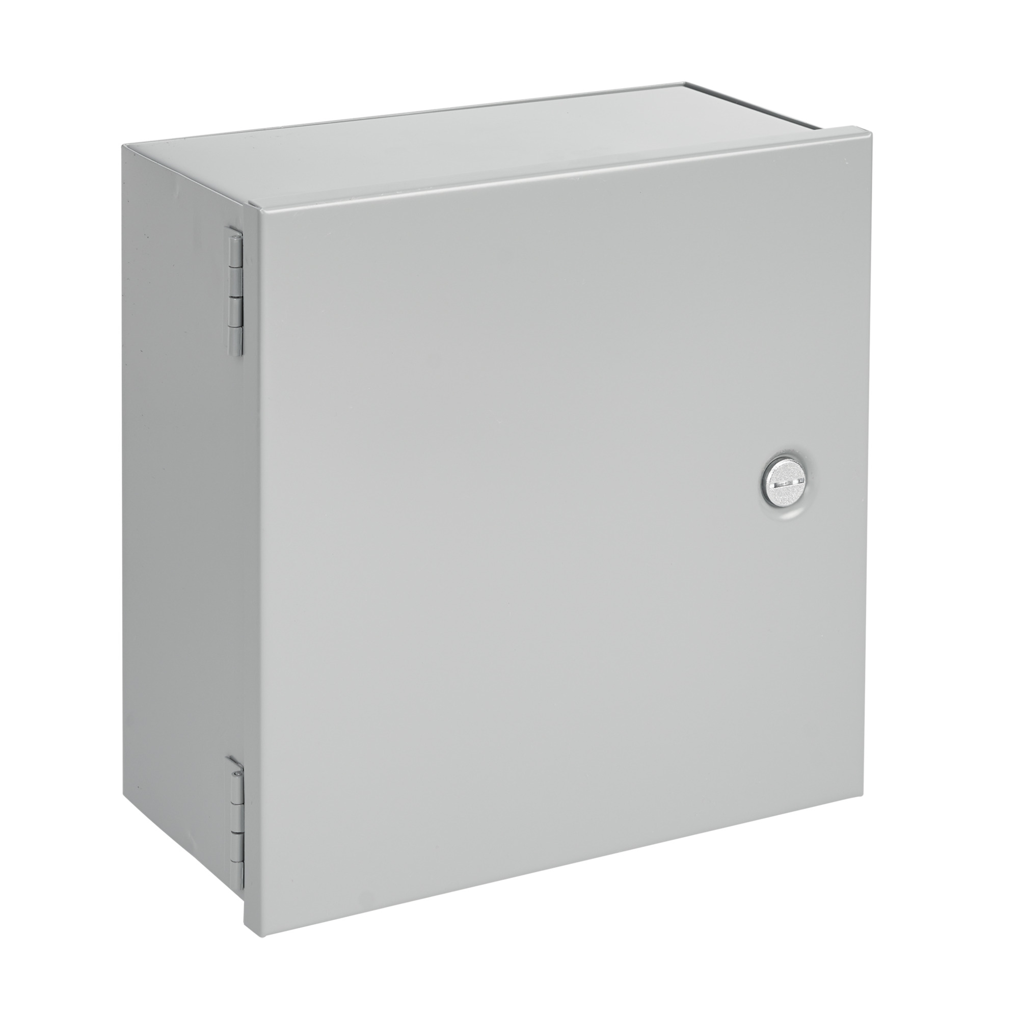 Small Hinge-Cover Enclosure Type 1, 10.00x8.00x4.00, Gray, Steel
