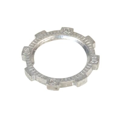 Locknut, Conduit Size 1-1/2 Inch, Width 2.598 Inches, Thickness 0.170 Inch, Die Cast Zinc