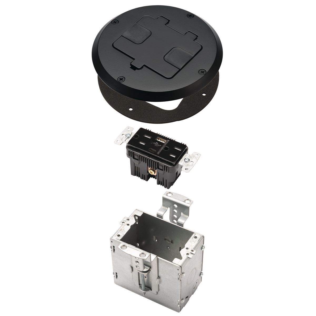 Floor Box Kit with USB Receptacle