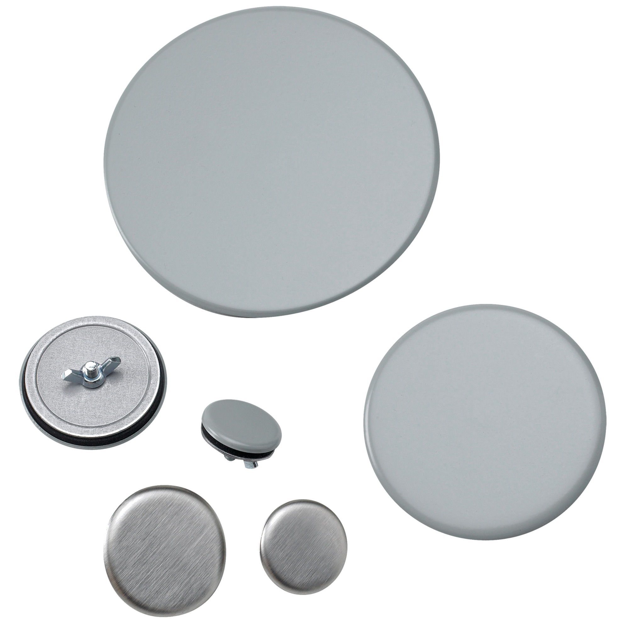 Hol-Sealers Hole Seal, 1.75-inch Diameter, Brushed, Stainless Steel 304