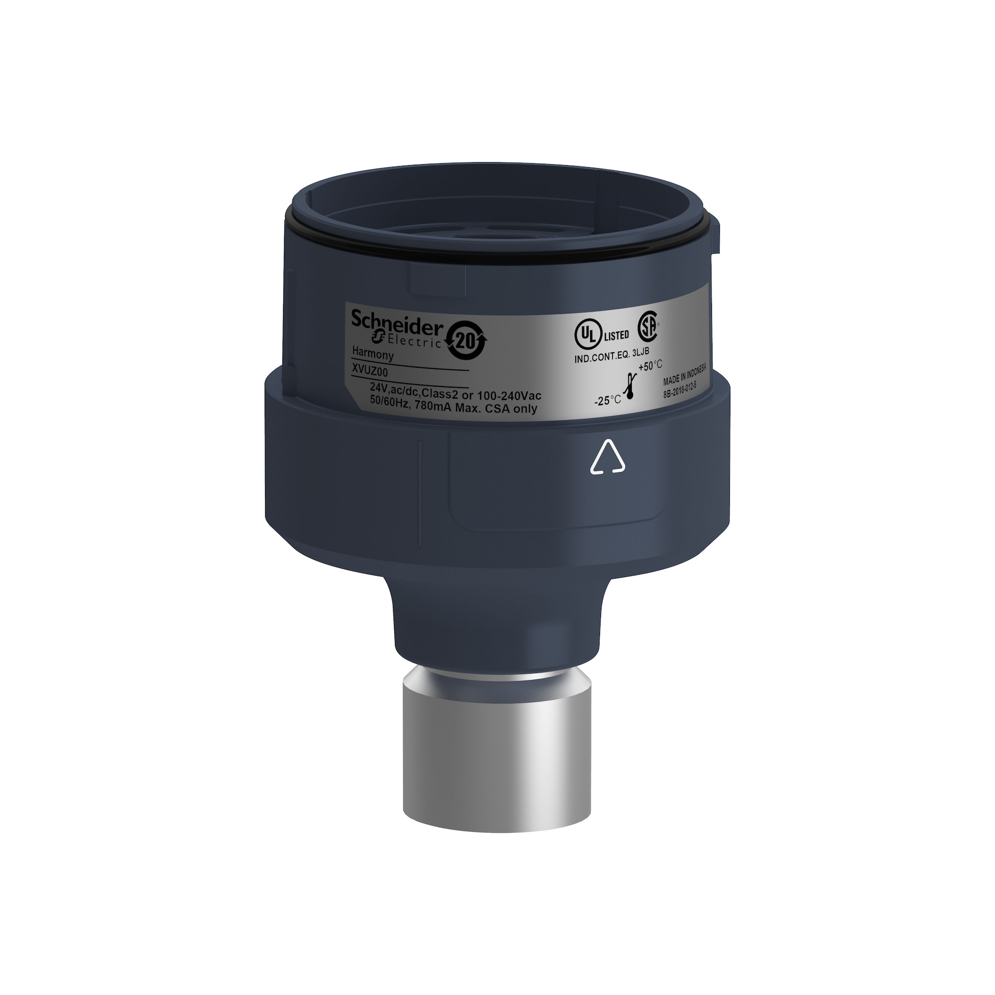 Harmony XVU, Fixing plate, black, with aluminium 1/2 NPT adapter