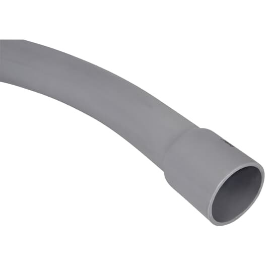 Schedule 40 Elbow, Size 5 Inches, Bend Radius 36 Inches, Bend Angle 22-1/2 Degrees, Material PVC, Belled End