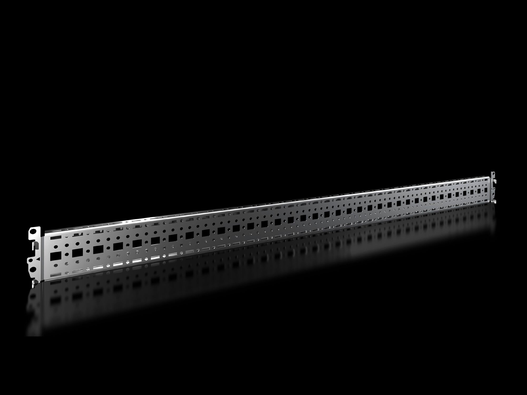 VX Punched section, with mounting flange 18 x 64 mm, for outer mounting level
