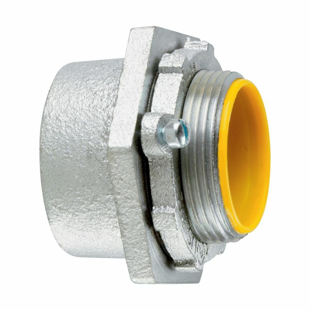 Eaton Crouse-Hinds series MHUB conduit hub, Malleable iron, 1/2"