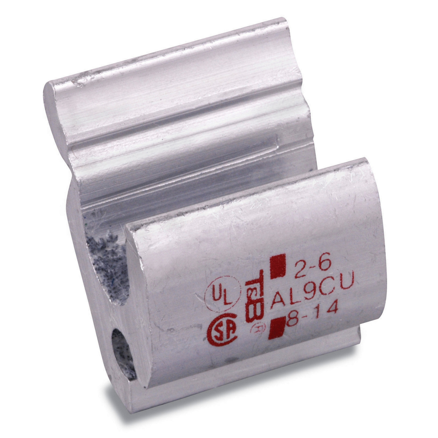 Aluminum Compression H-Tap: Wire Range Main: 4/0-2/0, Branch 2-10, Length 1-1/2 Inches, Die Code D, Die Color Code Blue