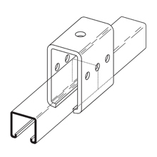 Eaton B-Line series trolley beam support, 3.93" H x 1.65" L x 3.5" W, Steel, Electro-plated