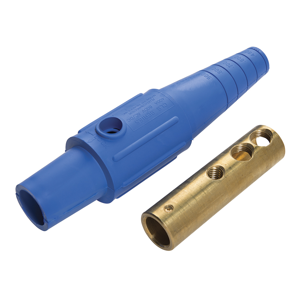 Female Cam Device, 400A 600V, series 16 in line connectors, blue