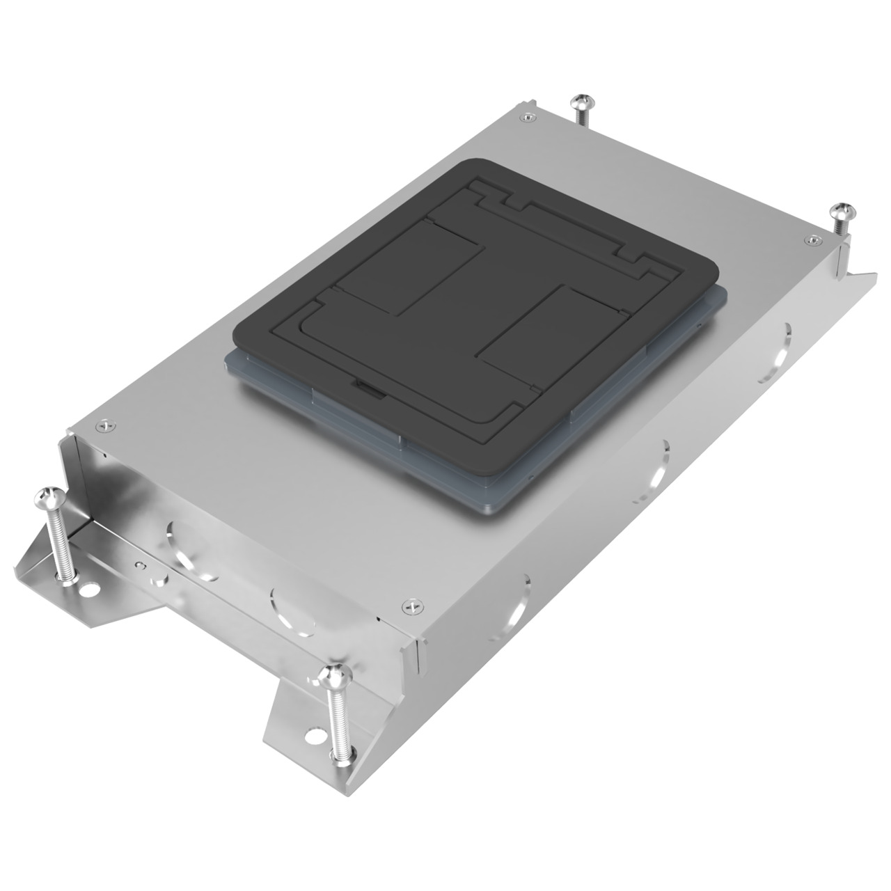 RFBA 2-Gang Shallow Floor Box, Rectangular, 2.5 Inch
