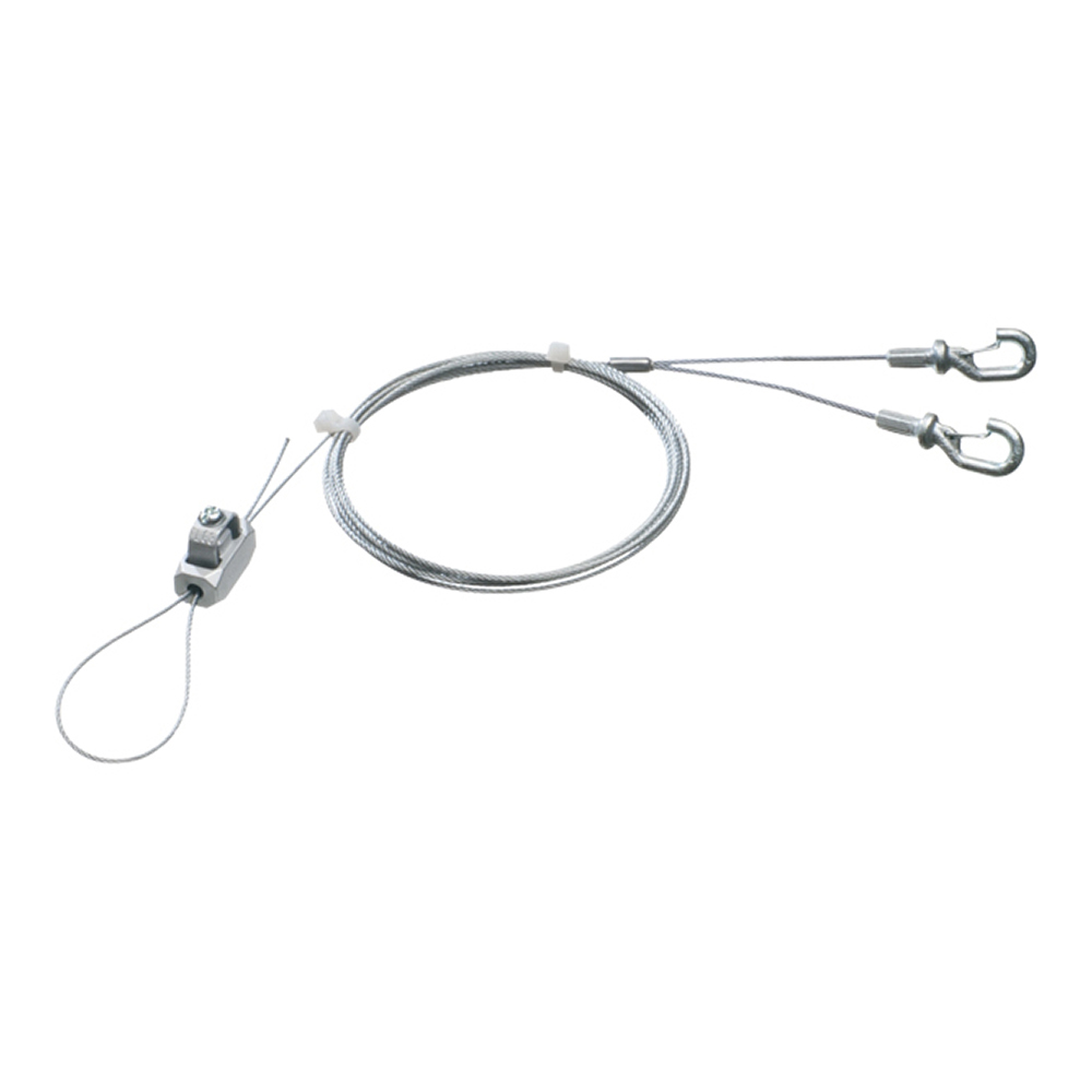 Galvanized braided support wire 18" Y kit with hooks. 10ft length. Holds up to 75lbs. .080 wire.