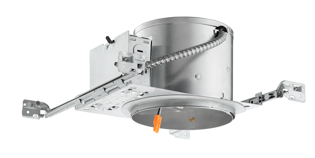 QC6 W G J6 Quick Connect 6 inch LED New Construction Recessed Downlight Housing with Push-In Connectors and Gasket