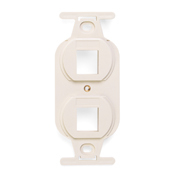 QuickPort Duplex Type 106 Insert, 2-Port, Light Almond