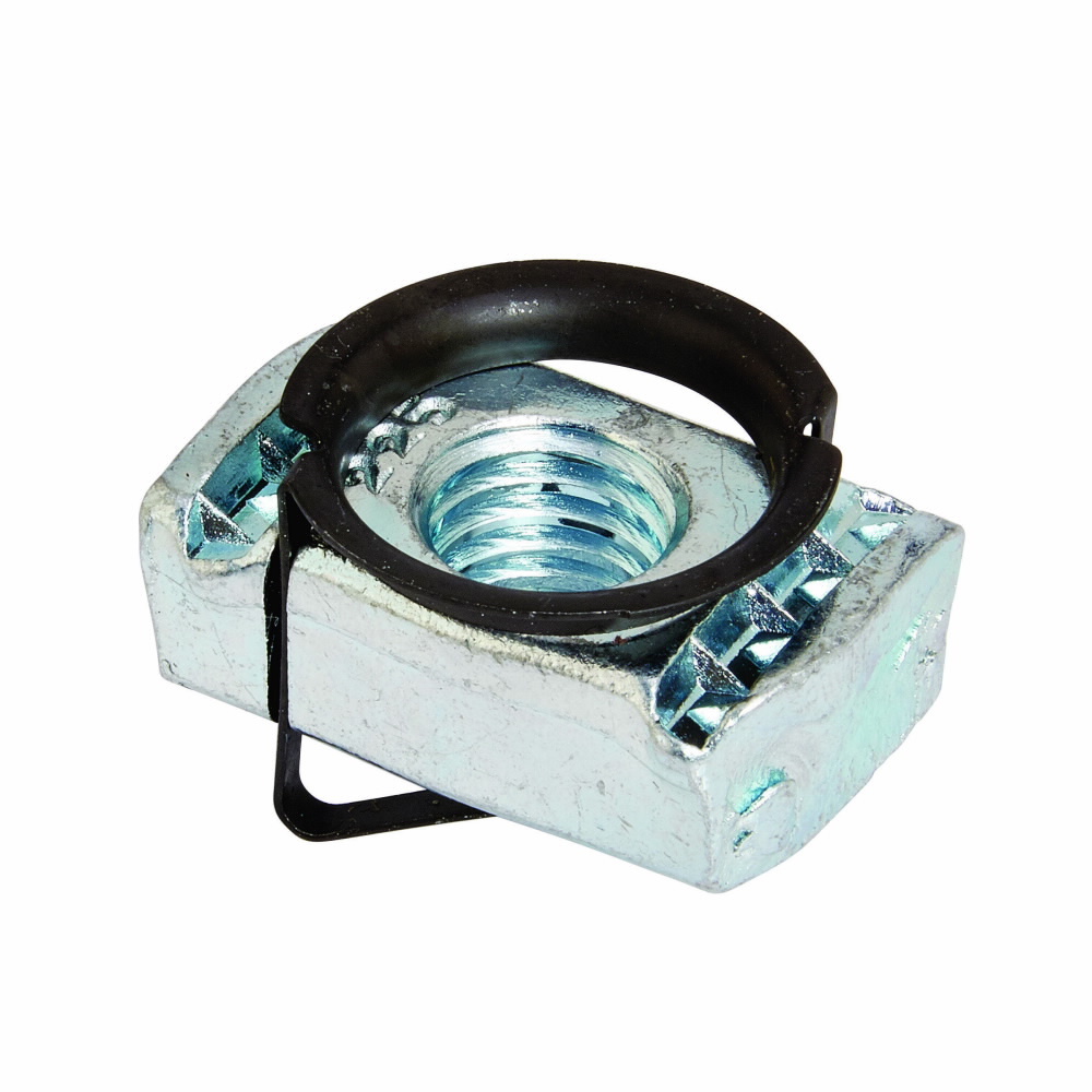 Eaton B-Line series Twirl-Nut nut, 0.25"Hx1.3750"Lx0.85"W, Steel, Electro-plated, 10"-24 bolt size, 100 lbs load rating, 100 lbs load rating