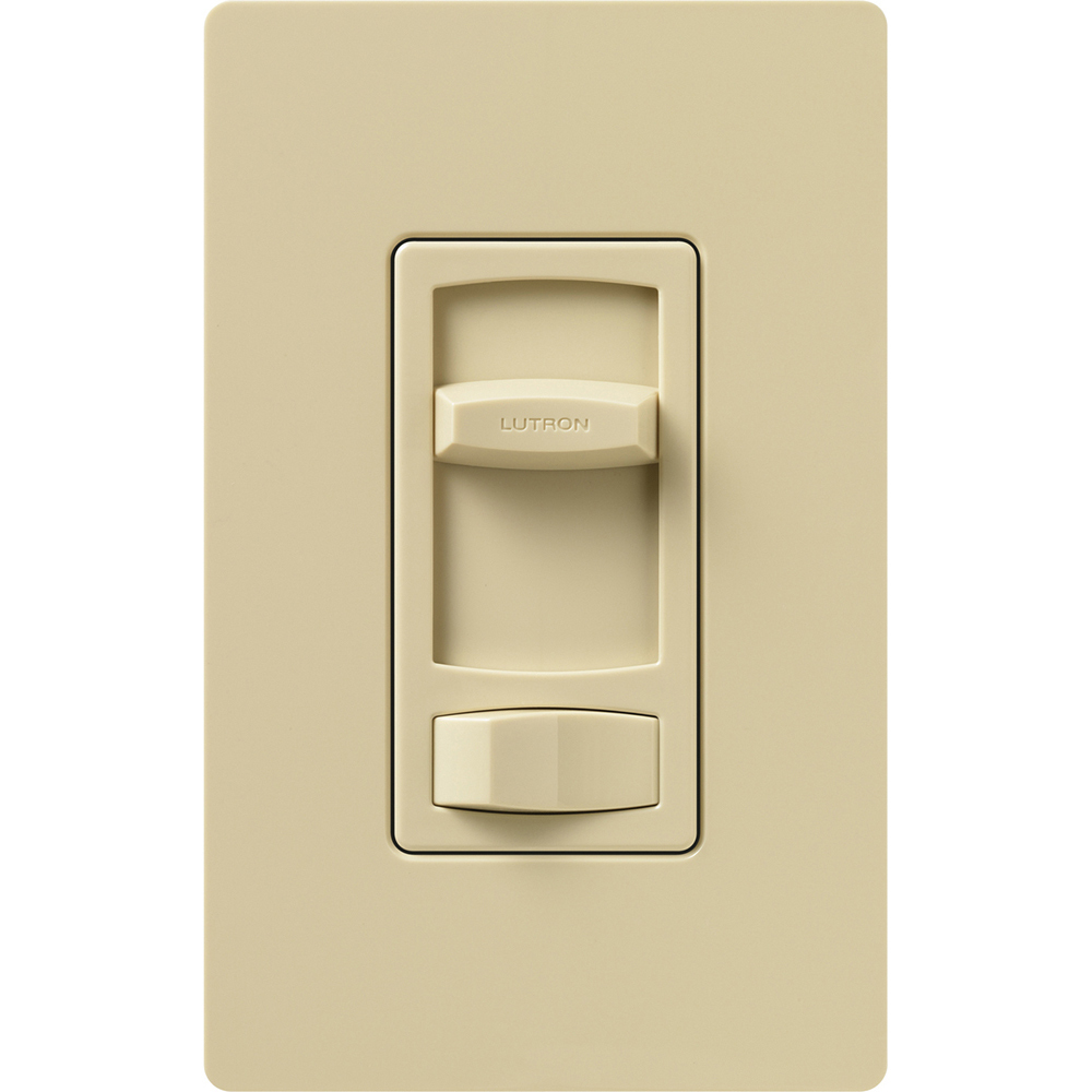 Skylark Contour Dimmer, Incandescent/Halogen, Magnetic Low-Voltage, 3-way/single-pole, preset, 120V/1000W inc/hal, 600VA MLV in ivory