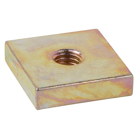 Channel Square Nut, Size 1/4-20 Inch, Thickness 3/16 Inch, Steel