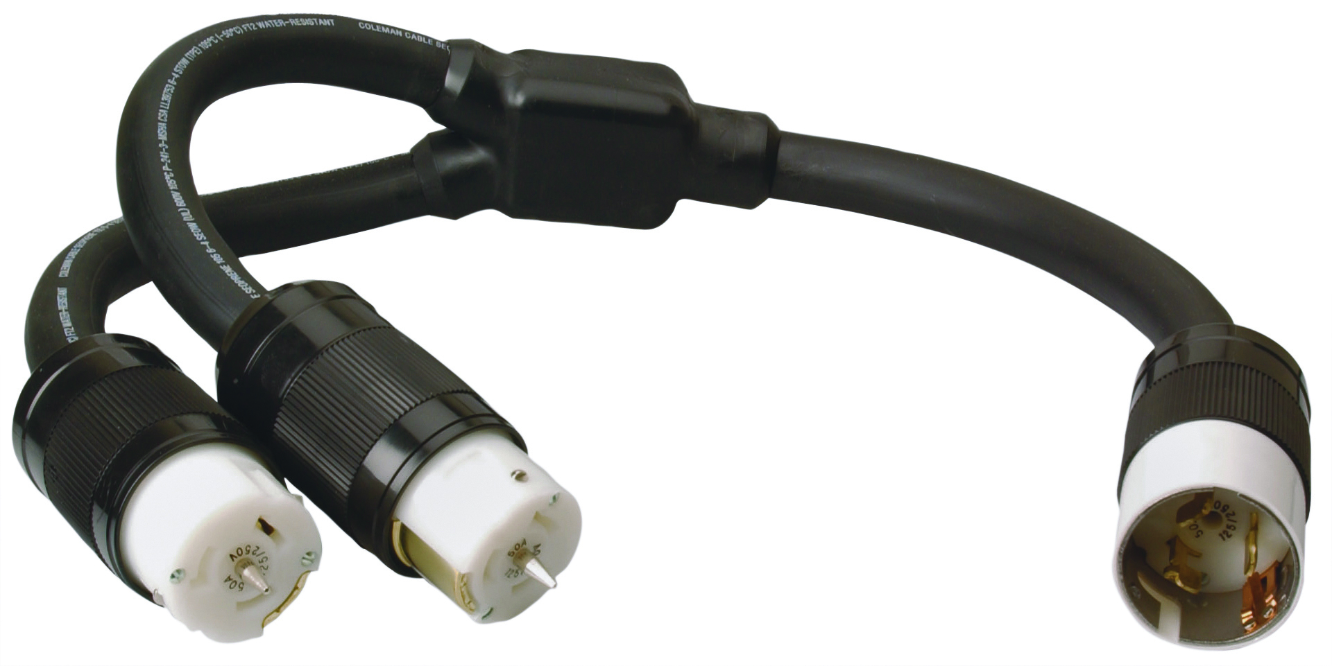 Y Adapter, 125/250VAC, 50A, 18L